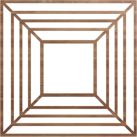 Ekena Millwork Raven Wood Fretwork Pierced Ceiling Medallion, Walnut, 34"OD x 12 1/2"ID x 3/8"T CMWP34X34X0375RAWA